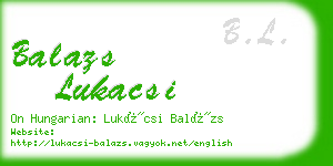 balazs lukacsi business card